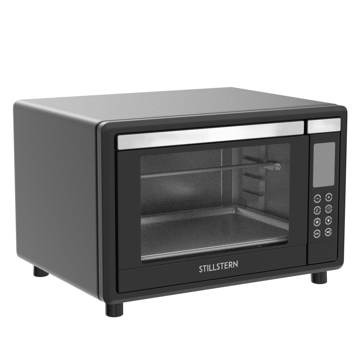 Stillstern Minibackofen mit Umluft (35L) DE Version, Pizza Ø28cm, NEU: CYCLONE PRO+ (Antihaftbeschichtung), 13 Programme, Auftauen&Warmhalten, 8h Timer, Rezeptheft, Mini Backofen Pizzaofen Grill