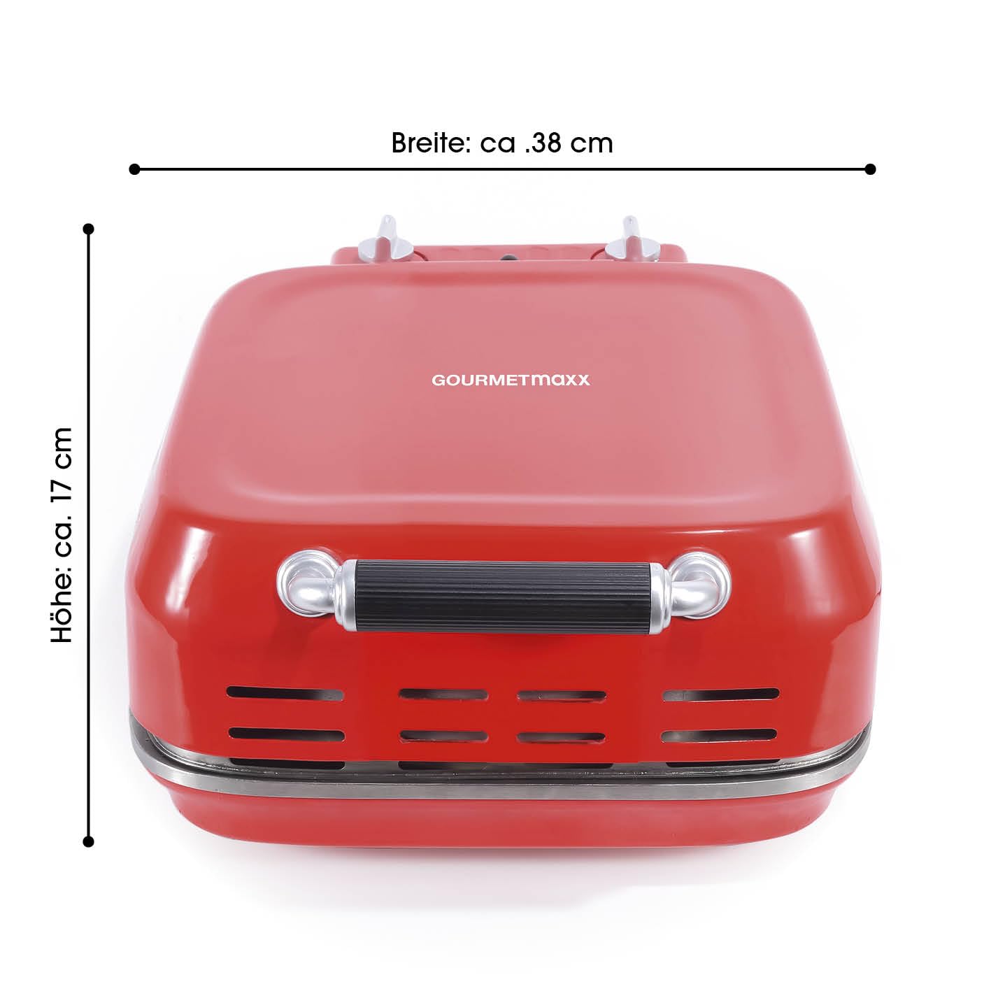 GOURMETmaxx Elektrischer Pizza-Ofen inkl. Pizzastein | Pizza-Maker mit 1800 Watt & Timerfunktion | 30 cm Durchmesser auch ideal für Flammenkuchen, Wraps oder knuspriges Brot| bis 400° C [3-4 min]