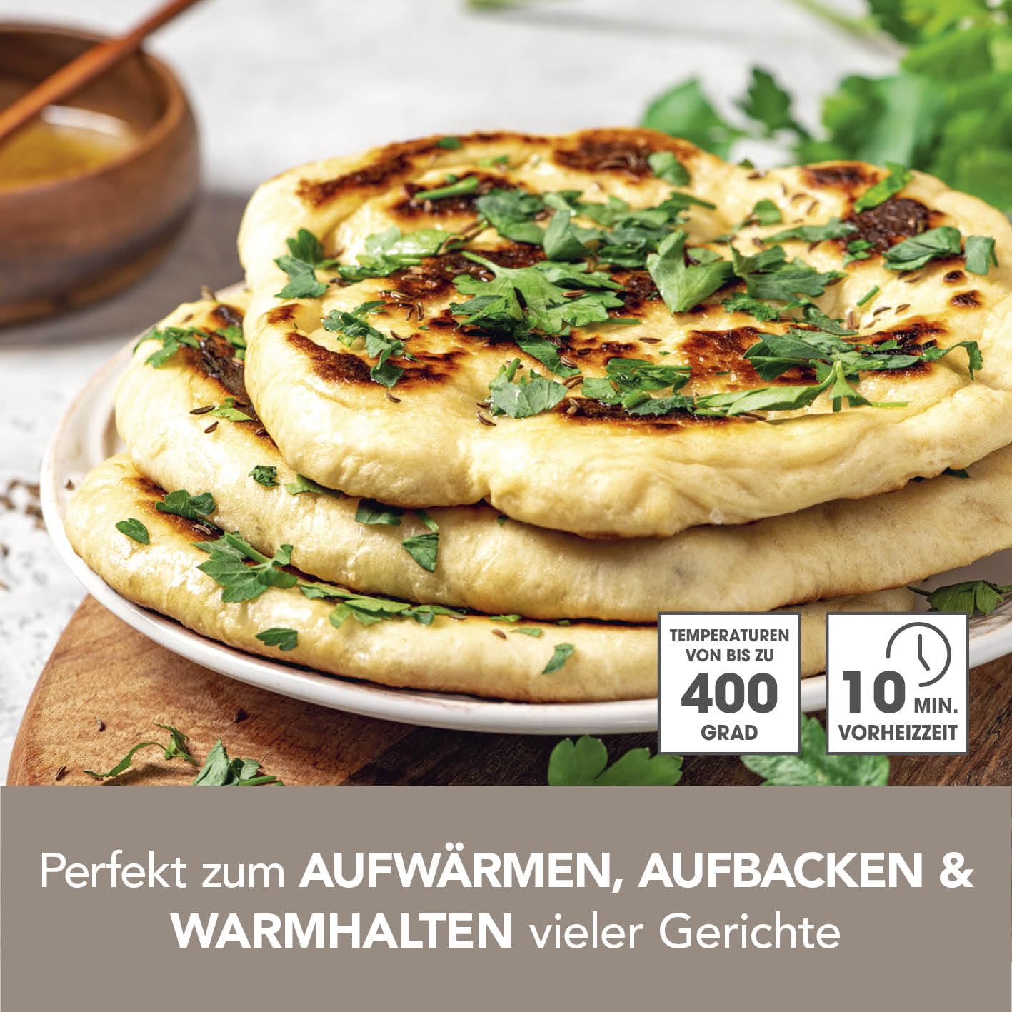 GOURMETmaxx Elektrischer Pizza-Ofen inkl. Pizzastein | Pizza-Maker mit 1800 Watt & Timerfunktion | 30 cm Durchmesser auch ideal für Flammenkuchen, Wraps oder knuspriges Brot| bis 400° C [3-4 min]