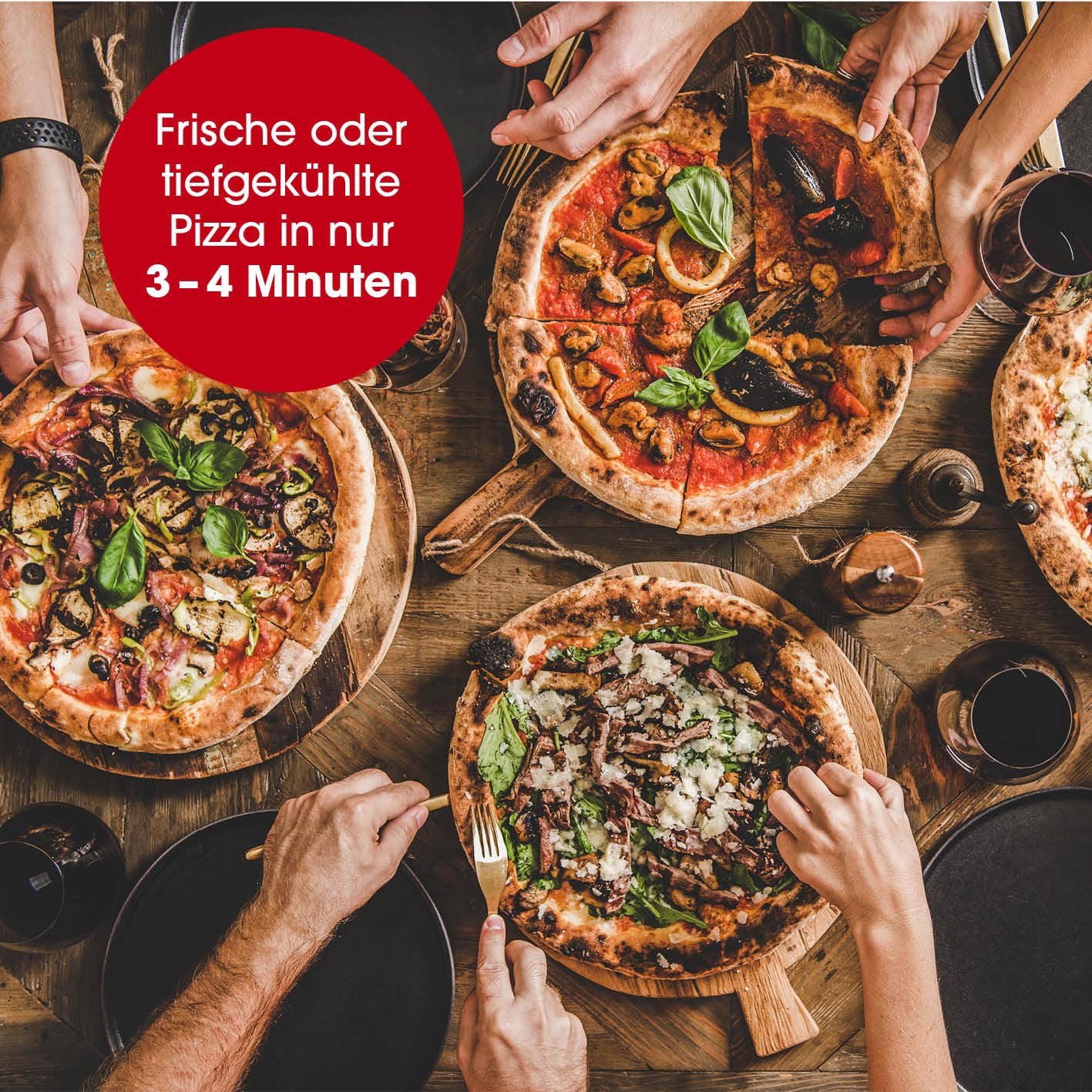GOURMETmaxx Elektrischer Pizza-Ofen inkl. Pizzastein | Pizza-Maker mit 1800 Watt & Timerfunktion | 30 cm Durchmesser auch ideal für Flammenkuchen, Wraps oder knuspriges Brot| bis 400° C [3-4 min]